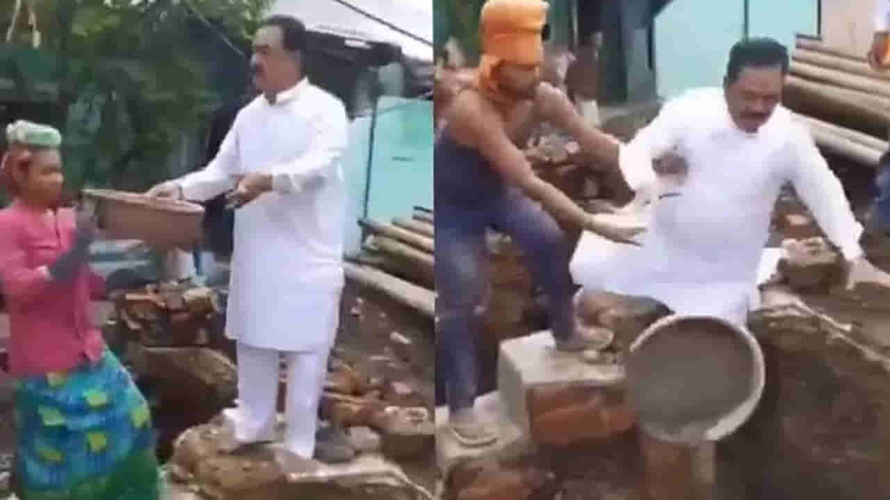 అరరే! ఎంత పనైంది.. ఫోటోలకు ఫోజులిస్తూ గుంతలో పడ్డ సామాజిక కార్యకర్త.. వీడియో వైరల్