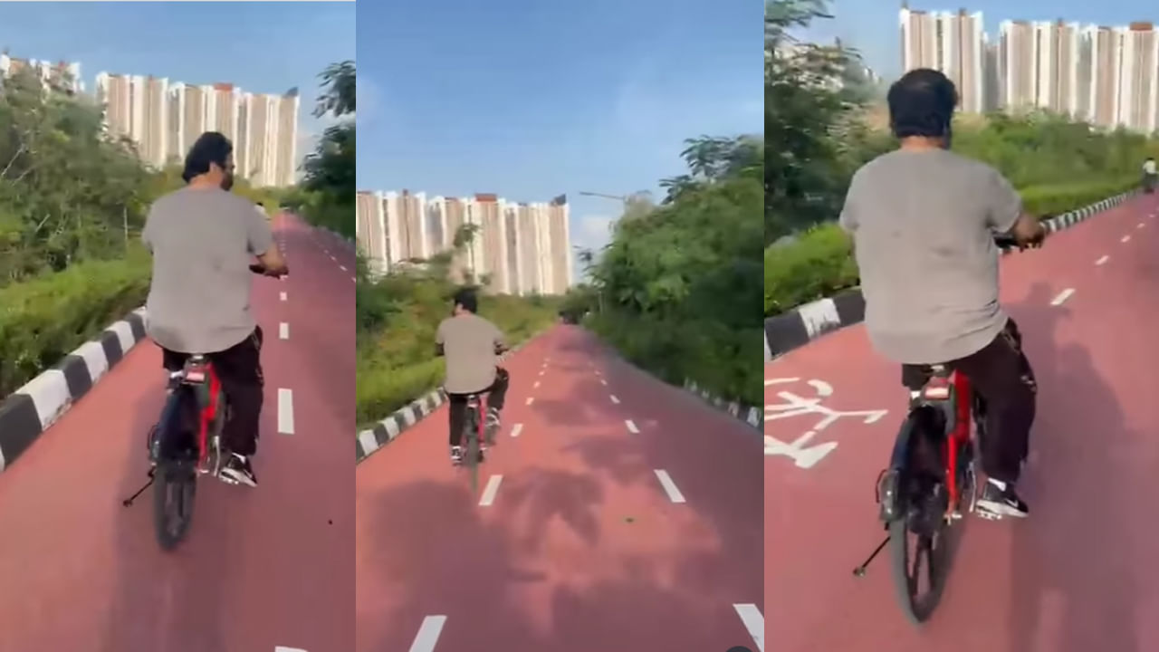 Tollywood: సైకిల్పై ప్రయాణిస్తూ కనిపించిన టాలీవుడ్ హీరో - ఎవరో కనిపెట్టారా..?