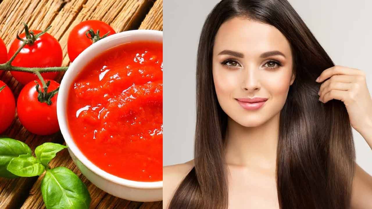 టమాటాల్లో సహజమైన ఆమ్లాలు ఉంటాయి. ఇవి మాడు పీహెచ్ బ్యాలెన్స్ నిర్వహించడానికి ఉపయోగపడతాయి. చుండ్రును తగ్గించి జుట్టు తిరిగి పెరగడానికి మేలు చేస్తాయి. టమాటా ఉపయోగించడం వల్ల ఇందులో విటమిన్ సి హెయిర్ ఫొలికల్స్‌ బలంగా మారుస్తాయి. అంతేకాదు టమాటాలు యాంటీ ఆక్సిడెంట్లు ఉంటాయి. ఫ్రీర్యాడికల్‌ డ్యామేజ్ కాకుండా కాపాడుతాయి. 