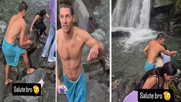 Viral Video: సిగ్గు సిగ్గు.. జలపాతం దగ్గర చెత్త వేస్తున్న భారతీయులు.. ఆ చెత్తని తీస్తున్న విదేశీ పర్యాటకుడు..