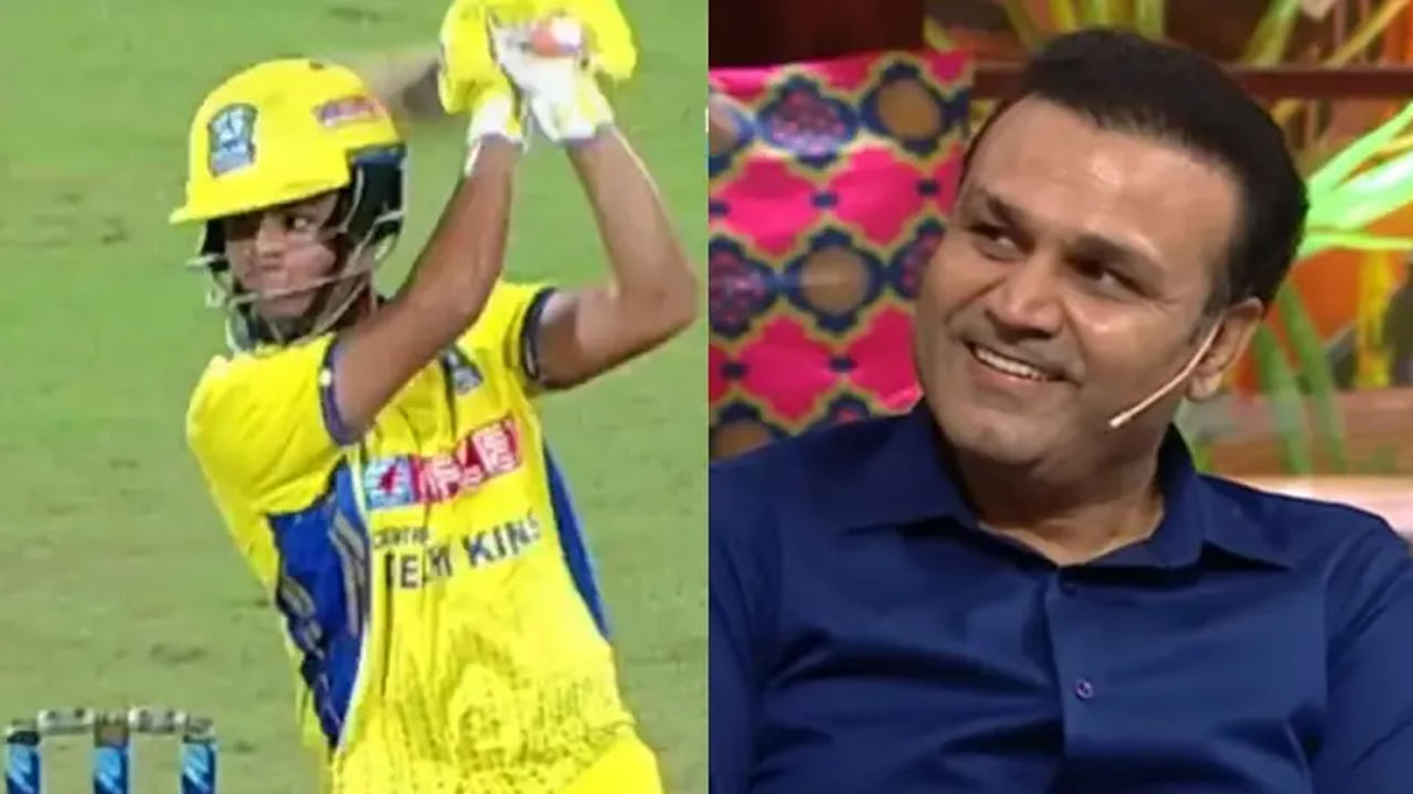 Video: అచ్చం తండ్రిలాగే.. టీమిండియా బౌలర్ను ఉతికి ఆరేసిన సెహ్వాగ్ పెద్ద కొడుకు!