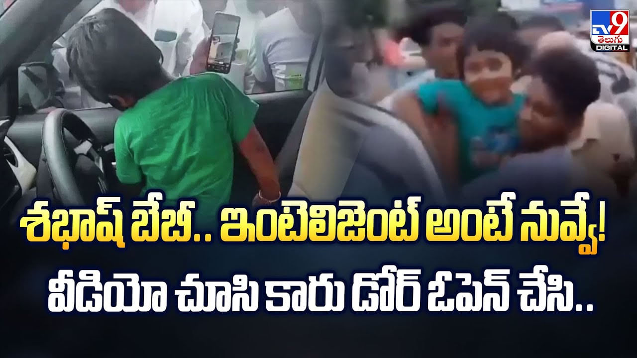 శభాష్‌ బేబీ.. ఇంటెలిజెంట్‌ అంటే నువ్వే! వీడియో చూసి కారు డోర్‌ ఓపెన్‌ చేసి