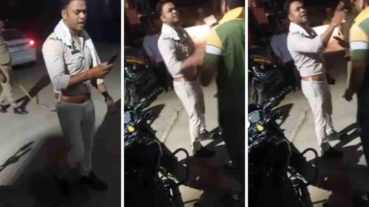 ఇదేం దాదాగిరి..! మాట్లాడితే చాలు.. చెంప చెళ్లుమనిపించిన పోలీస్.. వీడియో వైరల్!