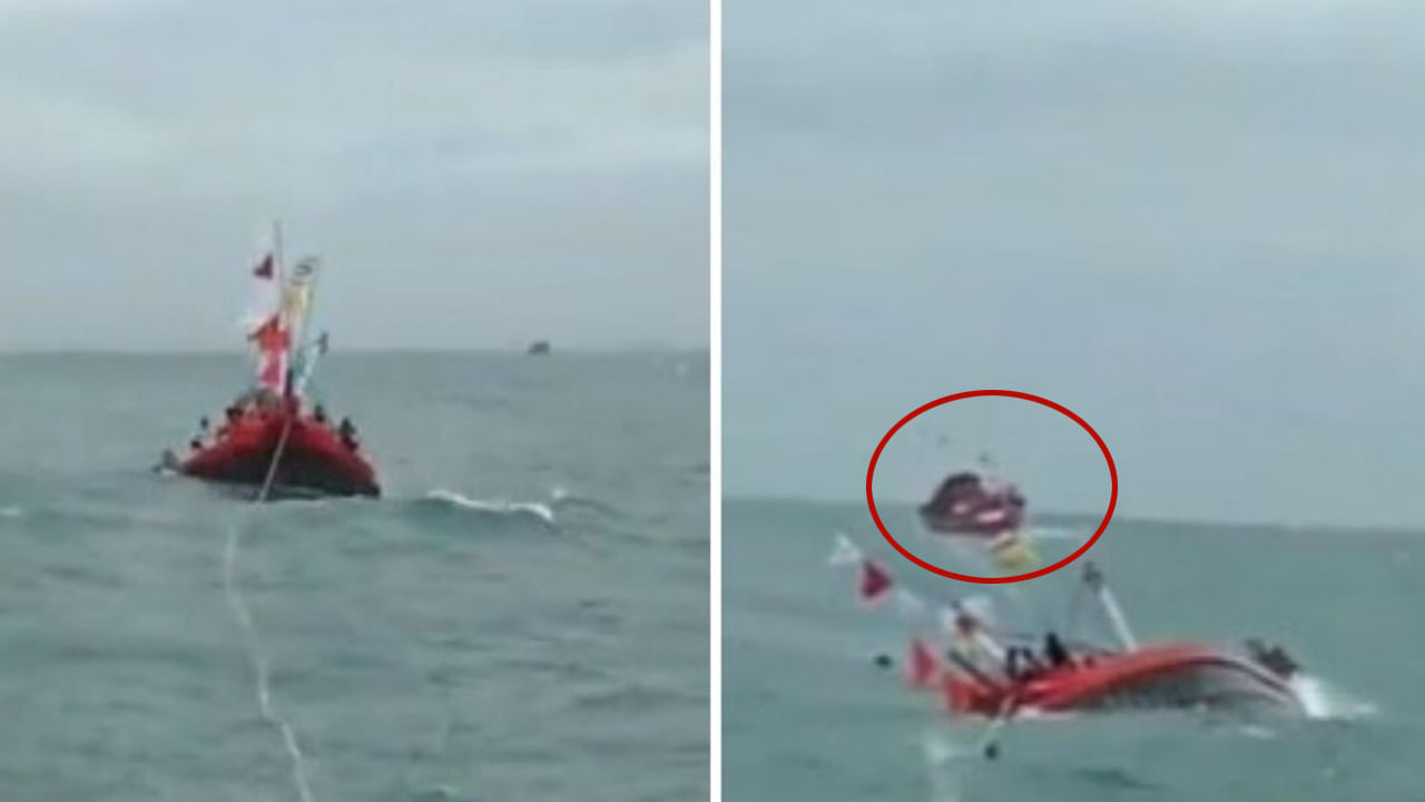 Watch Video: సముద్ర తీరంలో తేలియాడుతూ కనిపించిన పడవ.. దగ్గరకు వెళ్లి చూడగా..