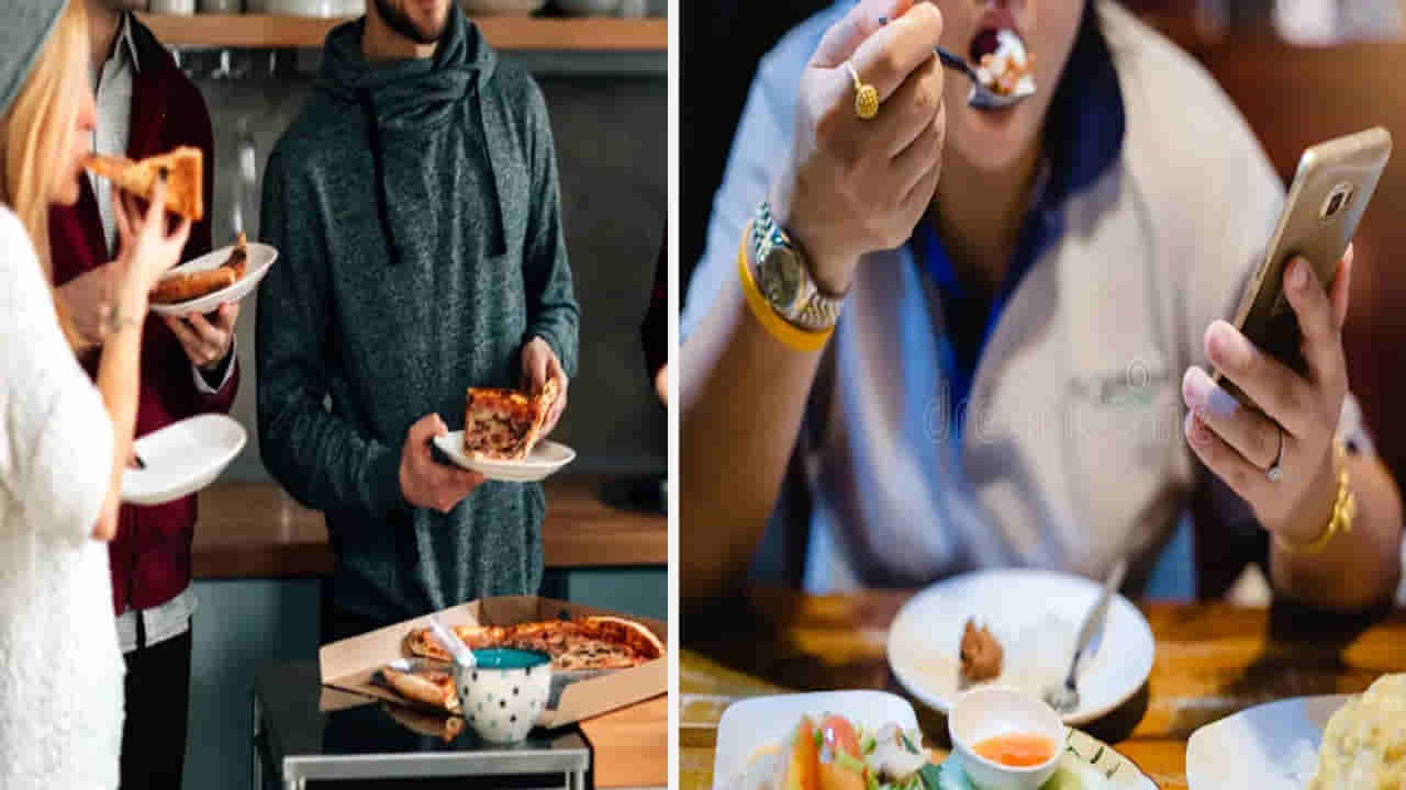Eating Rules: నిలబడి లేదా సెల్ ఫోన్ చూస్తూ తినే అలవాటు ఉందా.. వెంటనే గుడ్ బై చెప్పండి.. లేదంటే జీర్ణక్రియ మటాష్..