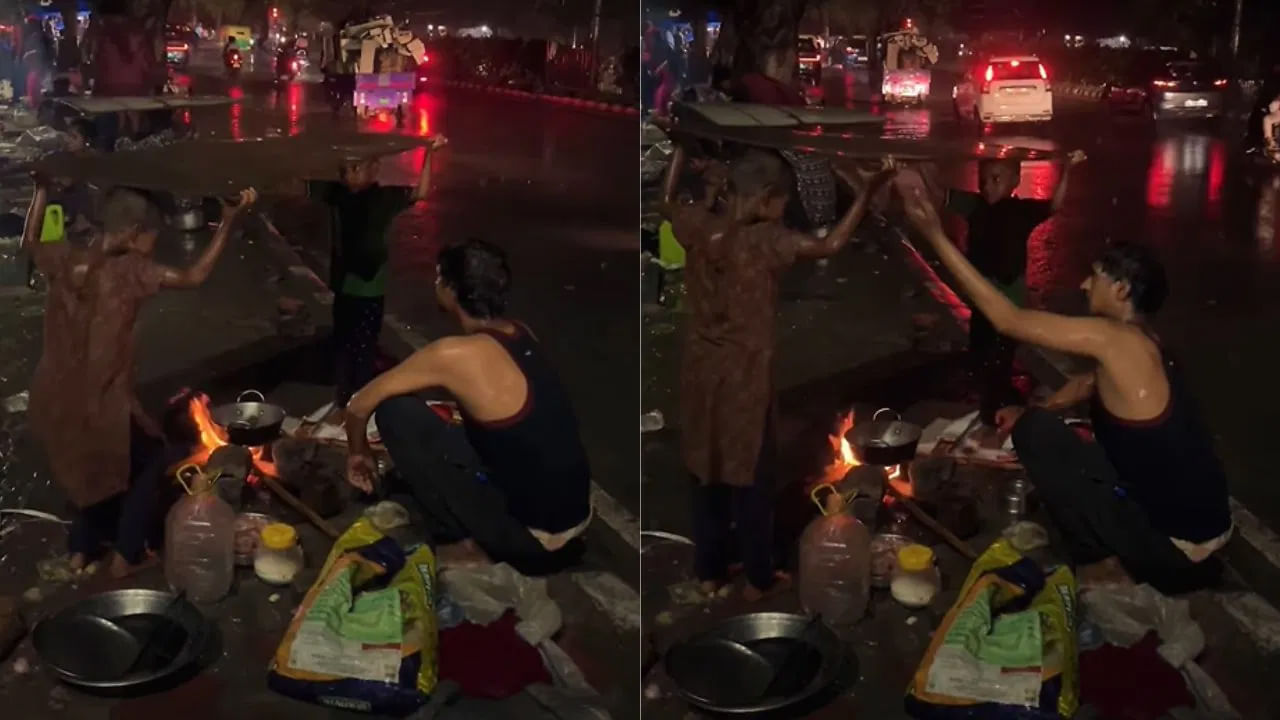 Video Viral: వర్షంలో పిల్లల ఆకలి తీర్చేందుకు తండ్రి ఆరాటం.. కన్నీరు పెట్టిస్తున్న నాన్న ప్రేమ.. హృదయాన్ని కదిలిస్తున్న వీడియో