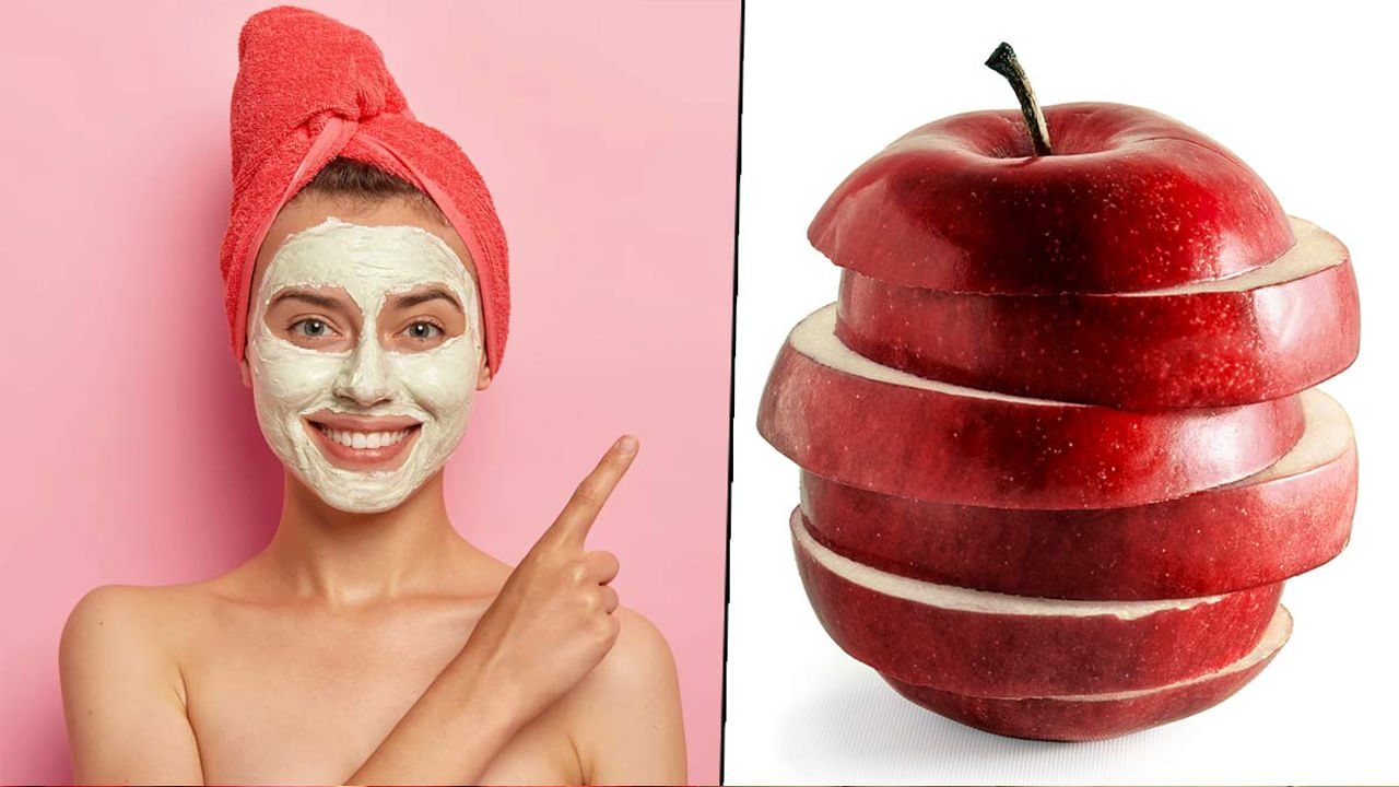 Girl With Apple Face Pack