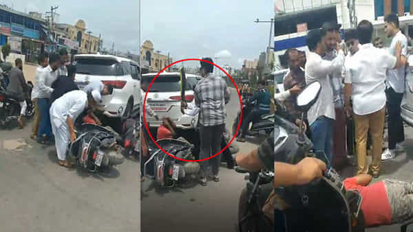 Watch Video: రోడ్డుపై రెచ్చిపోయిన యువకులు.. క్రికెట్ బ్యాట్లతో బైకర్స్పై దాడి.. అసలు ఏం జరిగిందంటే!