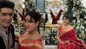 వినాయక చవితి వేడుకల్లో జాన్వీ.. ఎంత అందంగా ఉందో చూశారా? ఫొటోస్