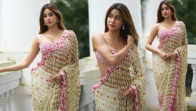 సొగసు చూడతరమా.. పూల చీరలో అందంగా జాన్వీ!