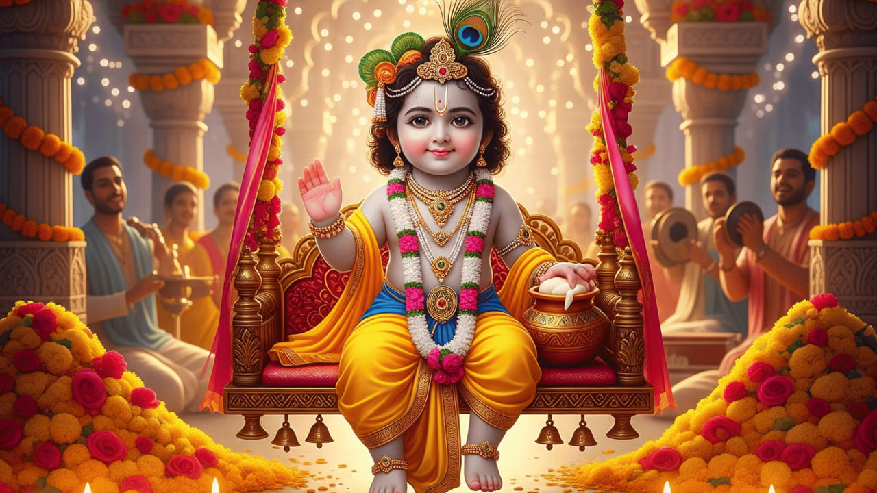 ఇంట్లో శ్రీ కృష్ణ కథ వినడం: ఈ రోజున పిల్లలకు శ్రీ కృష్ణుడి జనన కథను చెప్పడం మర్చిపోవద్దు. ఇది వారిలో మతపరమైన, నైతిక విలువలను అభివృద్ధి చేస్తుంది. శ్రీ కృష్ణుడి జీవితం నుంచి ప్రేరణ పొంది, వారు ధైర్యం, న్యాయం, కరుణ వంటి లక్షణాలను నేర్చుకోవచ్చు.
