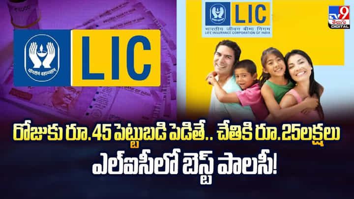 రోజుకు రూ.45 పెట్టుబడి పెడితే.. చేతికి రూ.25లక్షలు ఎల్ఐసీలో బెస్ట్ పాలసీ! రోజుకు రూ.45 పెట్టుబడి పెడితే.. చేతికి రూ.25లక్షలు ఎల్ఐసీలో బెస్ట్ పాలసీ!