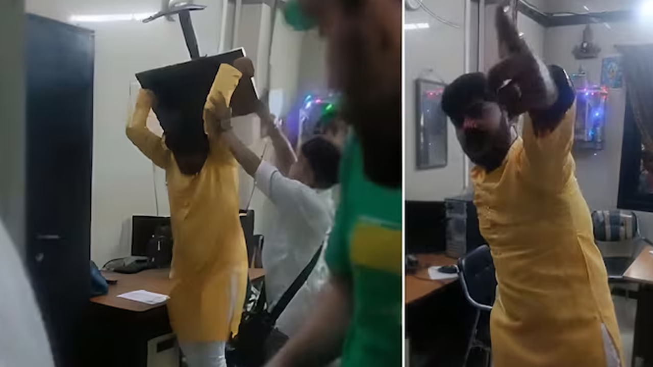 Viral Video: చేసిందే తప్పు.. పైగా అధికారులపై చిందులు.. రైల్వేస్టేషన్‌లో యువకుడు ఏం చేశాడో చూడండి!