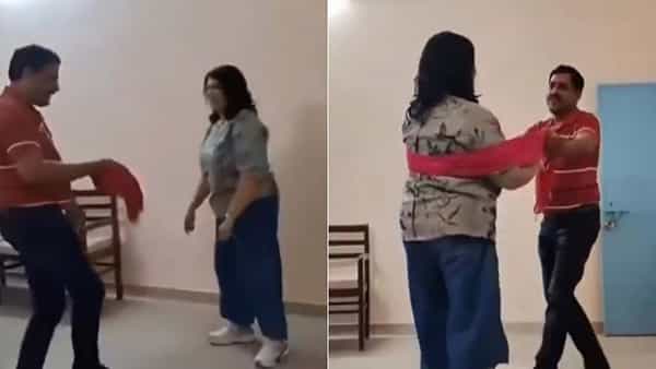 Viral Video: ఆఫీసులో మ్యారేజ్ డే సెలబ్రేషన్స్.. భార్యతో స్టెప్పులు.. కట్ చేస్తే..!