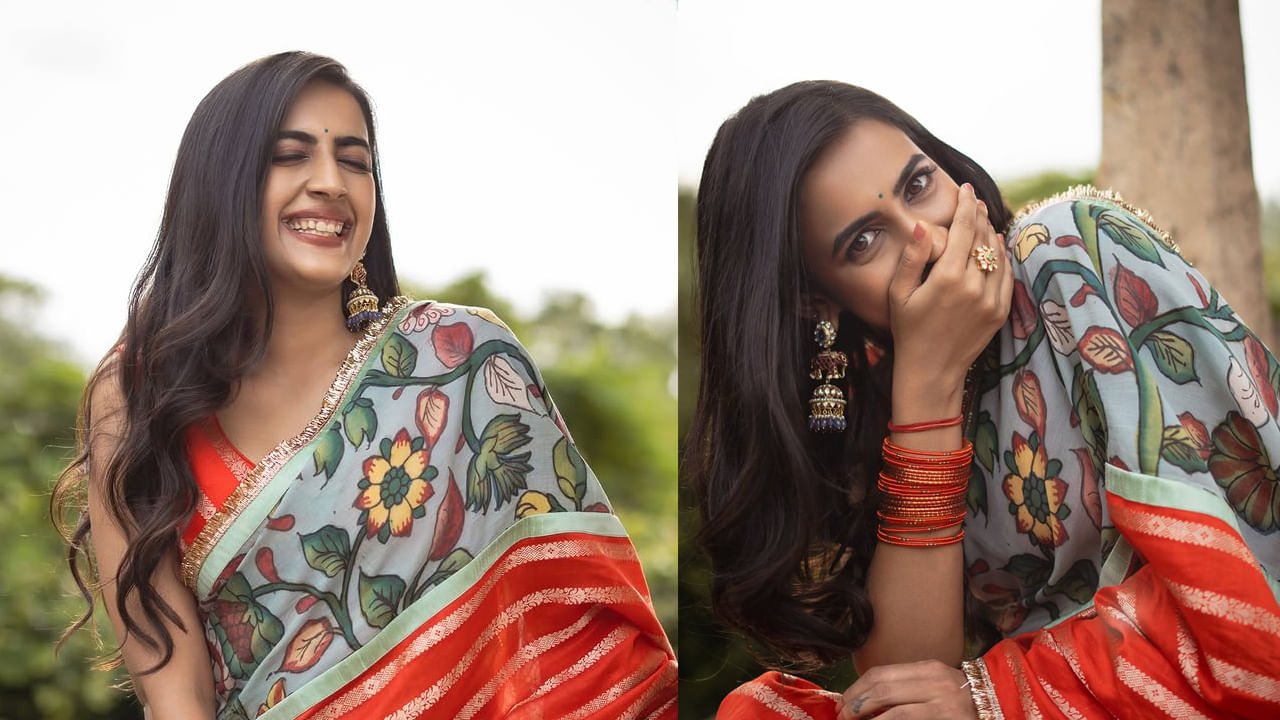 తాజాగా ఈ బ్యూటీ చీరలో సిగ్గు పడుతూ, పలు ఫొటోలకు ఫోజులిచ్చింది. అందులో ఈ అమ్మడు అందం, చూస్తే ఎవ్వరైనా ఫిదా అవ్వాల్సిందే. ప్రస్తుతం ఈ ఫొటోస్ నెట్టింట తెగ వైరల్ అవుతున్నాయి.