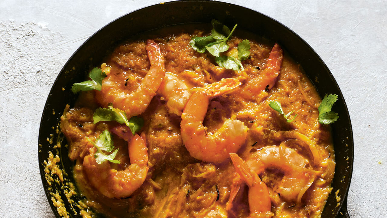 Prawns Curry In Pan