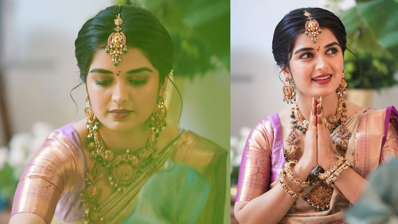 పట్టు చీరలో అందంగా అలంకరించుకొని ఉన్న ఈ బ్యూటీని చూస్తే రెండు కళ్లు సరిపోవు. అంత అందంగా ముద్దుగా రెడీ అయ్యింది. ఇక ఈ అమ్మడు నటుడు శివకుమార్తో ప్రేమలో ఉన్న విషయం అందరికీ తెలిసిందే. దాదాపు ఐదేళ్ల నుంచి వీళ్లు రిలేషన్లో ఉన్నట్లు సమాచారం. ఇక చాలా రోజుల నుంచి వీరి పెళ్లి వార్తలపై అనేక గాసిప్స్ వస్తున్నాయి. ఎంగేజ్ మెంట్, త్వరలో పెళ్లి అంటూ అనేక వార్తలు నెట్టింట్లో చక్కర్లు కొడుతుంటాయి. కానీ వీటిపై ఎప్పుడూ ఈ బ్యూటీ క్లారిటీ ఇవ్వలేదు.