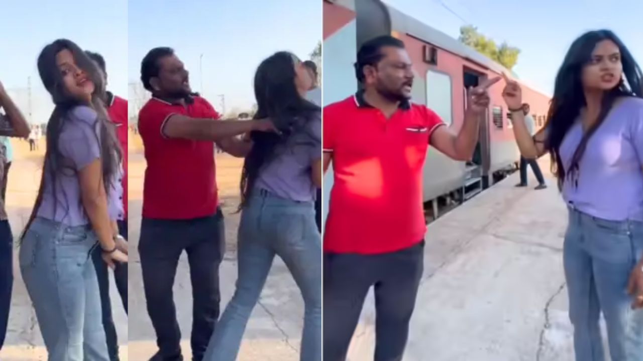 తిక్క కుదిరింది.. రైల్వే ఫ్లాట్‌ఫామ్‌పై రీల్స్ చేస్తున్న మహిళకు దిమ్మతిరిగే షాక్.. ఈ వ్యక్తి ఏం చేశాడంటే..?