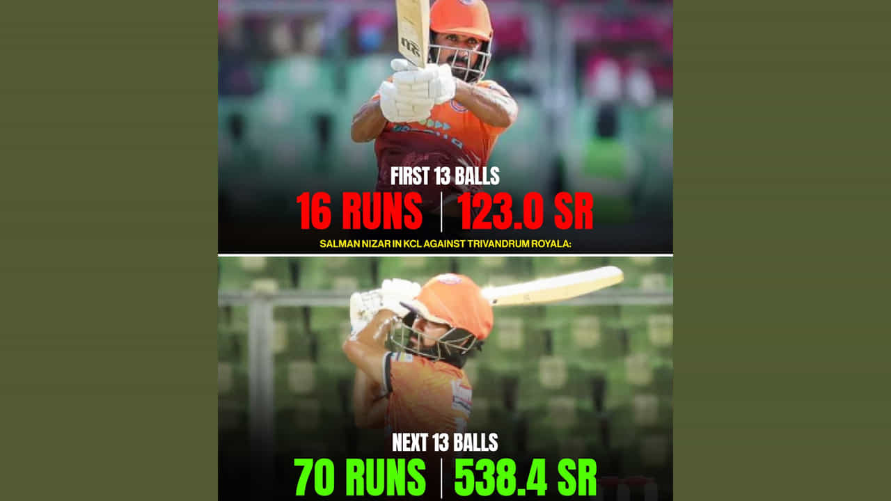 ఈ మ్యాచ్‌లో, సల్మాన్ నిజార్ 18వ ఓవర్‌లో ఇన్నింగ్స్ గమనాన్ని మార్చాడు. 18వ ఓవర్ వరకు, జట్టు 6 వికెట్లు కోల్పోయి కేవలం 115 పరుగుల వద్ద ఉంది. కానీ మిగిలిన రెండు ఓవర్లలో మ్యాచ్ గమనం మారిపోయింది. సల్మాన్ నిజార్ చివరి రెండు ఓవర్లలో 71 పరుగులు చేశాడు. ఆ తర్వాత జట్టు స్కోరు 186కి చేరుకుంది. సల్మాన్ 26 బంతుల్లో 86 పరుగులు చేశాడు. ఈ సమయంలో అతను 330 స్ట్రైక్ రేట్‌తో పరుగులు చేశాడు. ఈ సమయంలో అతను 11 సిక్సర్లు కొట్టాడు.