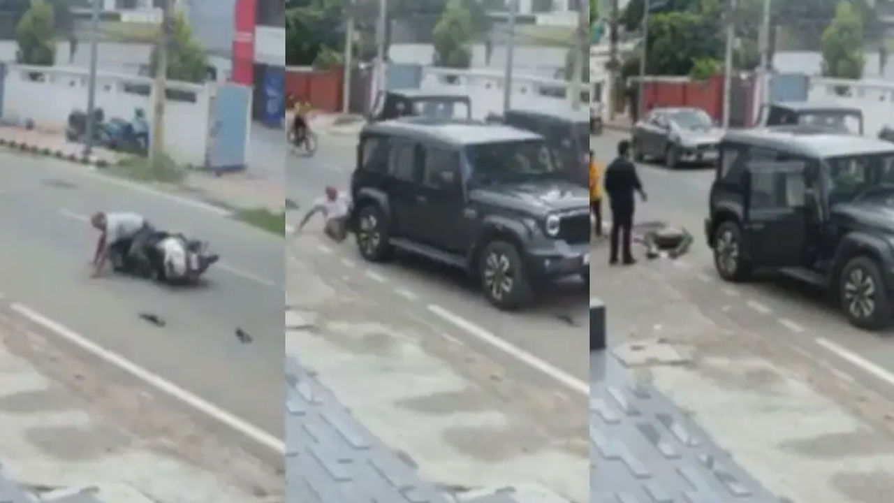 Viral Video: ఈ కారోనికి ఎంత బలుపో చూడండి... సీసీటీవీ కెమెరాలో రికార్డ్ కాకపోయుంటే ఏంటి పరిస్థితి...