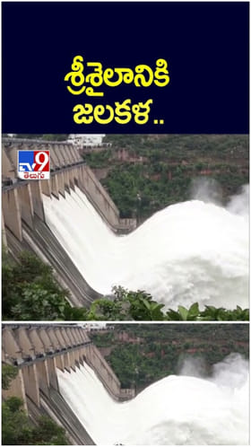 శ్రీశైలం జలాశయానికి జలకళ.. ఇదిగో వీడియో