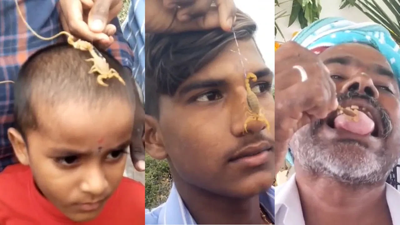 వింత ఆచారం.. శరీరంపై తేళ్లను పాకించుకుంటున్న భక్తులు.. ఎక్కడో తెలుసా?