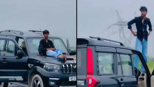 Viral Video: కదులుతున్న కారుపై స్టంట్ వేస్తే ఎంత పనైపాయెరా!... సోషల్ మీడియాలో షేర్ చేసిన హాపూర్ పోలీసులు