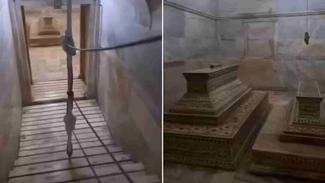 Watch: తాజ్‌మహల్‌ లోపల ఎవరూ చూడని దృశ్యం..భూ గర్భంలోని రహస్య గది..! వీడియో వైరల్..