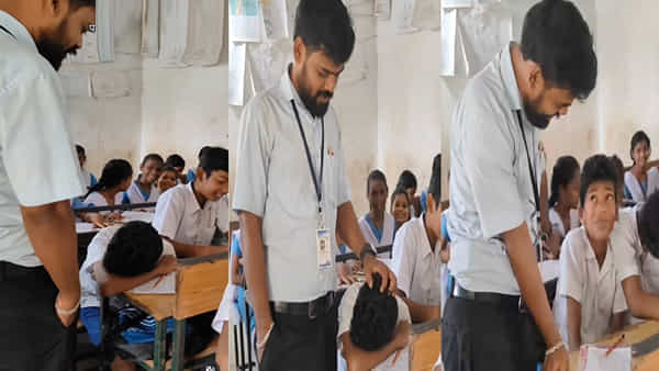 Viral Video: పరీక్ష రాస్తూ నిద్రపోయిన విద్యార్థి.. ఆకట్టుకున్న టీచర్ రియాక్షన్.. ఇదే అందమైన క్షణం అంటున్న నెటిజన్లు