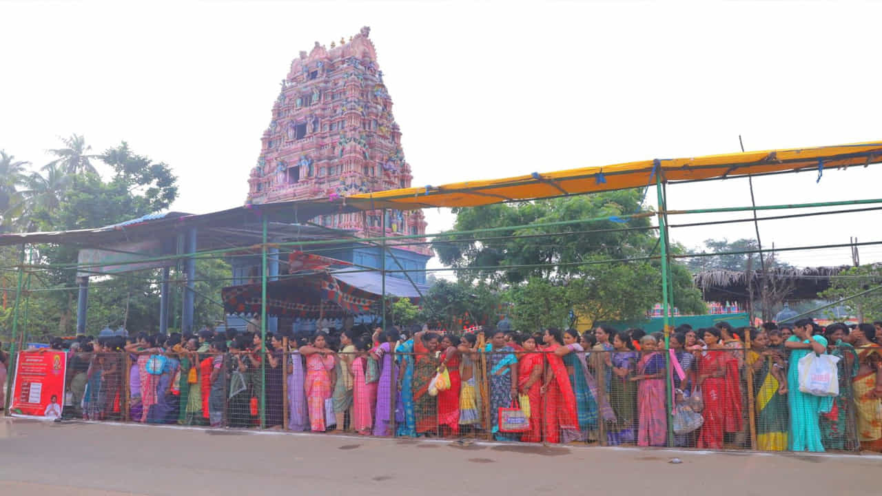 భ్రమరాంబ భక్త బృందం 6.30 గంటల నుంచి 8 గంటలు వరకు వ్రతంలో పాల్గొన్నారు.