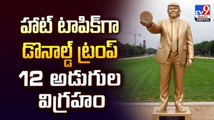 హాట్ టాపిక్గా డొనాల్డ్ ట్రంప్ 12 అడుగుల విగ్రహం హాట్ టాపిక్గా డొనాల్డ్ ట్రంప్ 12 అడుగుల విగ్రహం