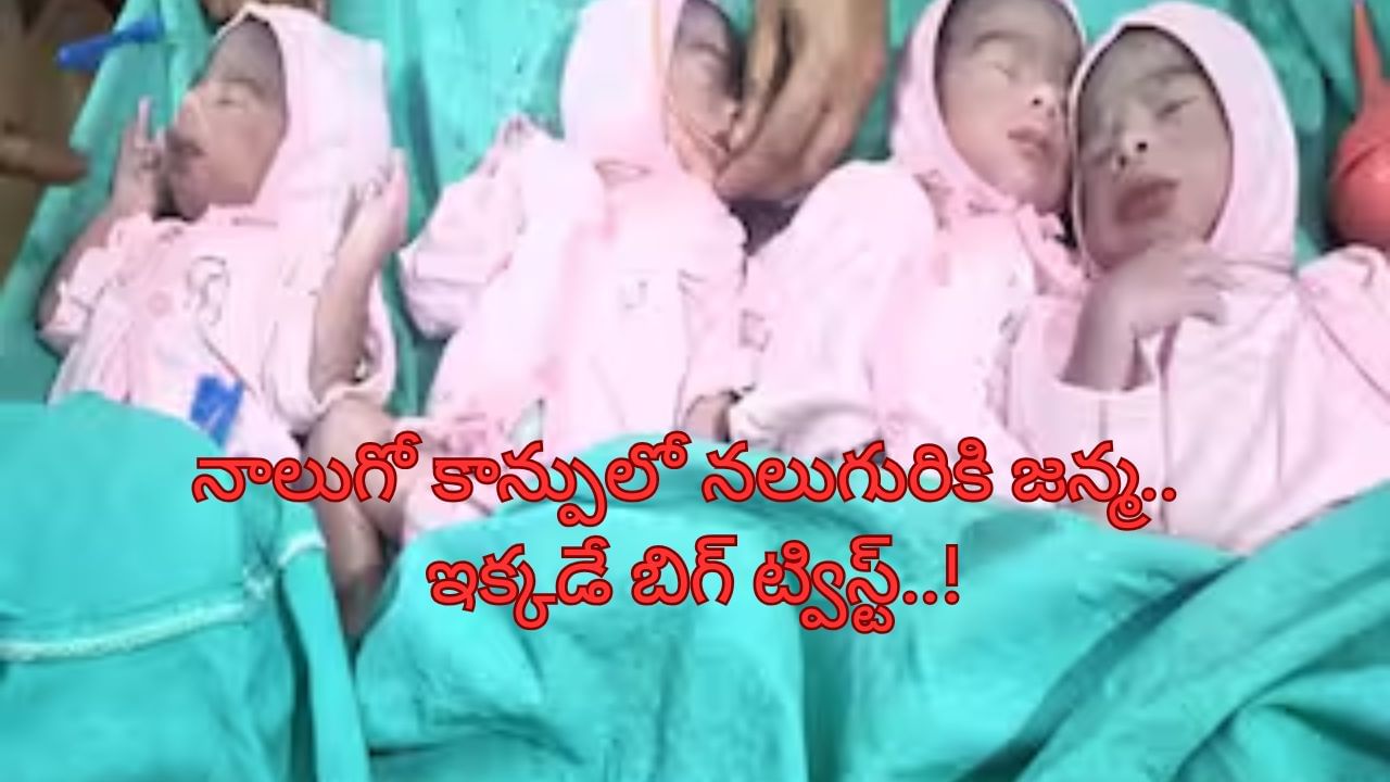 అరుదైన ఘటన.. నాలుగో కాన్పులో నలుగురికి జన్మ.. ఇక్కడే బిగ్ ట్విస్ట్..!