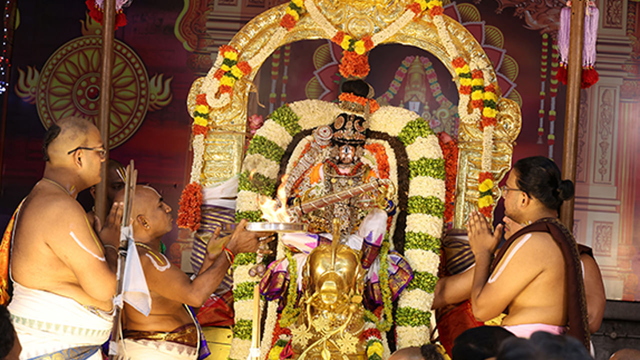 శ్రీవారి సాలకట్ల బ్రహ్మోత్సవాల్లో రెండవ రోజైన గురువారం రాత్రి హంస వాహన సేవవాహనంపై స్వామివారు భక్తులకు దర్శనమిచ్చారు. మాడ వీధుల్లో అంగరంగ వైభవంగా జరిగిన వాహనసేవలో వివిధ కళాబృందాల ప్రదర్శనలు భక్తులను ఎంతగానో ఆకట్టుకున్నాయి.