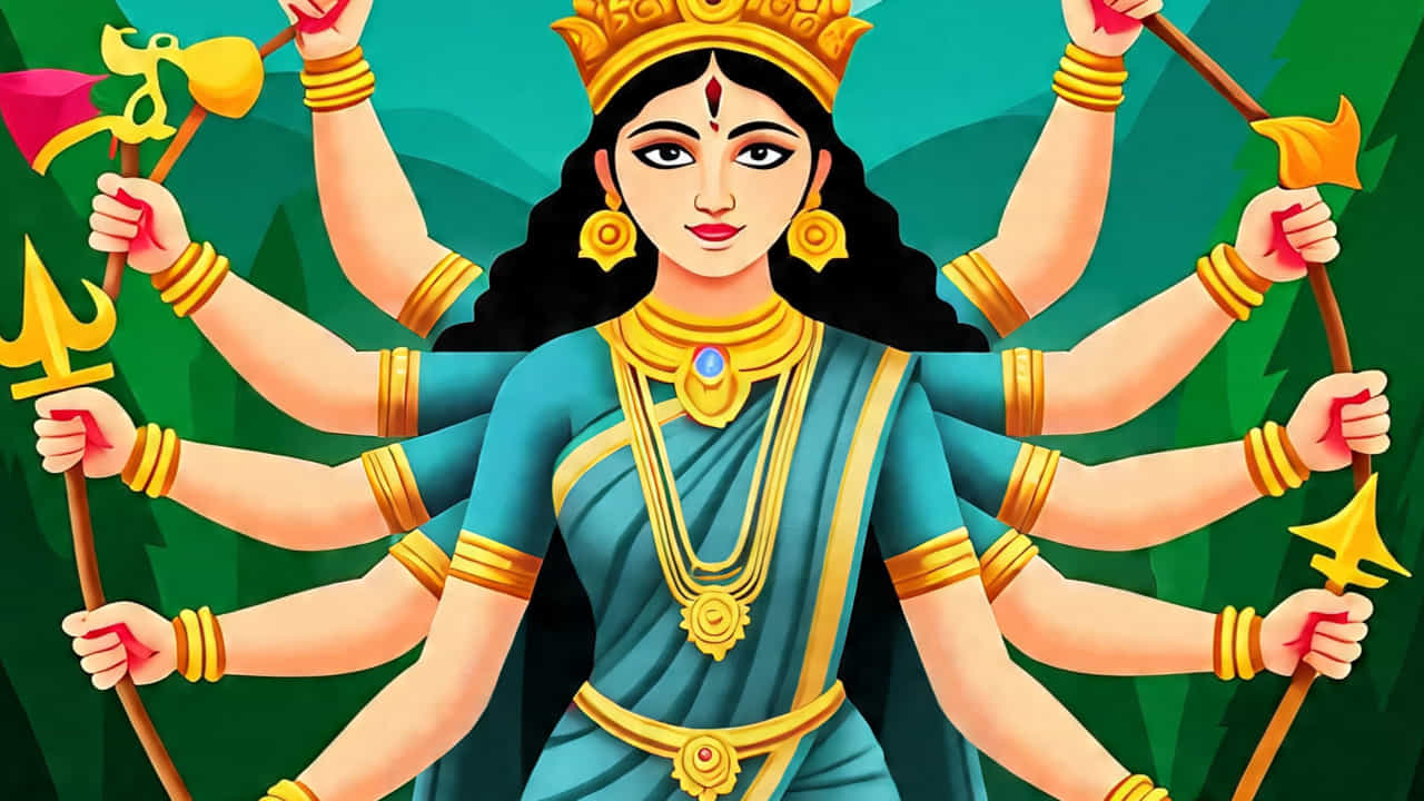 నవ రాత్రి 3వ రోజు: రాయల్ బ్లూ: మూడవ రోజు రంగు రాయల్ బ్లూ. ఇది శాంతి, గంభీరత, శ్రేయస్సును సూచిస్తుంది. ఈ రంగు జీవితంలో స్థిరత్వం, అద్భుతమైన శక్తి, ప్రశాంతత, అంతర్గత శాంతికి ప్రతీక.