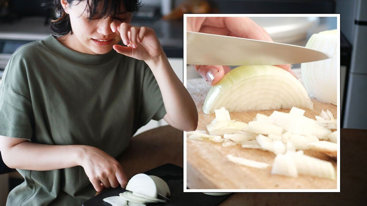 ఉల్లిపాయల్లో సల్ఫర్ సమ్మేళనాలు ఉంటాయి. ఉల్లిపాయలను కోసినప్పుడు ఈ సమ్మేళనాలు గాలితో కలిసి వాయువును ఉత్పత్తి చేస్తాయి. ఈ సమ్మేళనాలు కళ్ళకు తాకినప్పుడు, అవి కళ్ళలో మంటలను పుట్టించే అనుభూతిని కలిగిస్తాయి.