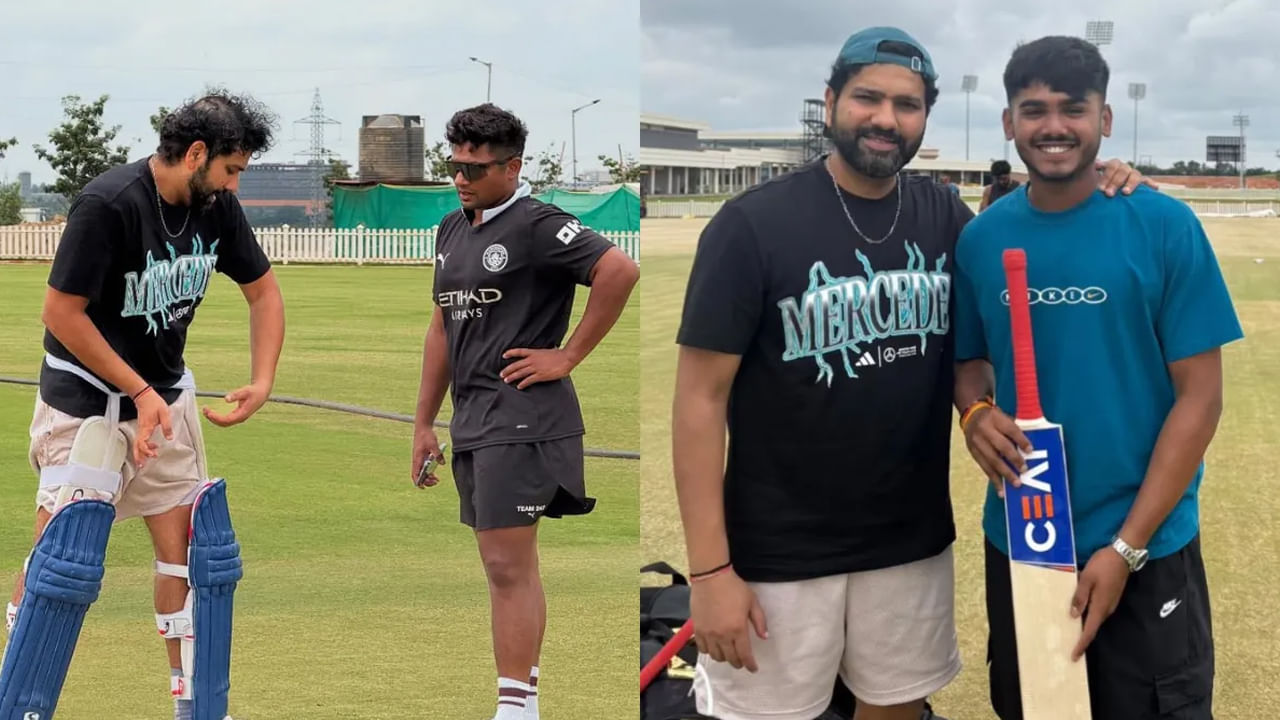 Rohit Sharma Practices With Ayush Mhatre and Sarfaraz Khan: భారత క్రికెట్ జట్టు వన్డే కెప్టెన్ రోహిత్ శర్మ, ఆస్ట్రేలియాతో జరగనున్న మూడు వన్డేల సిరీస్‌కు సన్నద్ధమవుతున్నాడు. ఇటీవల అంతర్జాతీయ క్రికెట్‌కు కొంతకాలం దూరంగా ఉన్న రోహిత్, ఆసీస్‌తో సిరీస్‌కు తిరిగి రాబోతున్నాడు. ఈ నేపథ్యంలో, తన ఫిట్‌నెస్‌ను, ఫామ్‌ను మెరుగుపరుచుకోవడానికి నెట్స్‌లో కఠినంగా శ్రమిస్తున్నాడు.