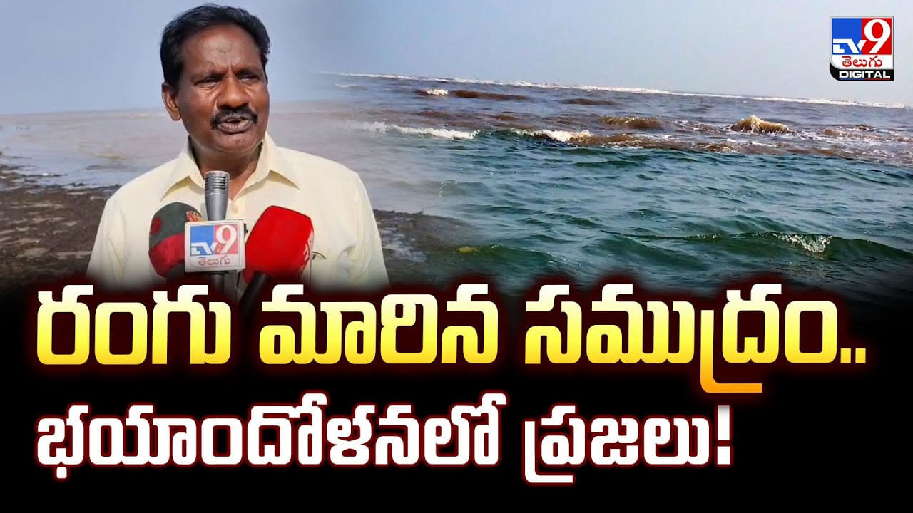 రంగు మారిన సముద్రం.. భయాందోళనలో ప్రజలు
