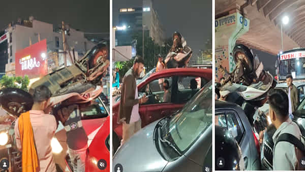 Viral Video: బాహుబలి బ్రదర్లా ఉన్నాడే.! ట్రాఫిక్ జామ్లో భుజాన్న బండితో.. వీడియో చూస్తే