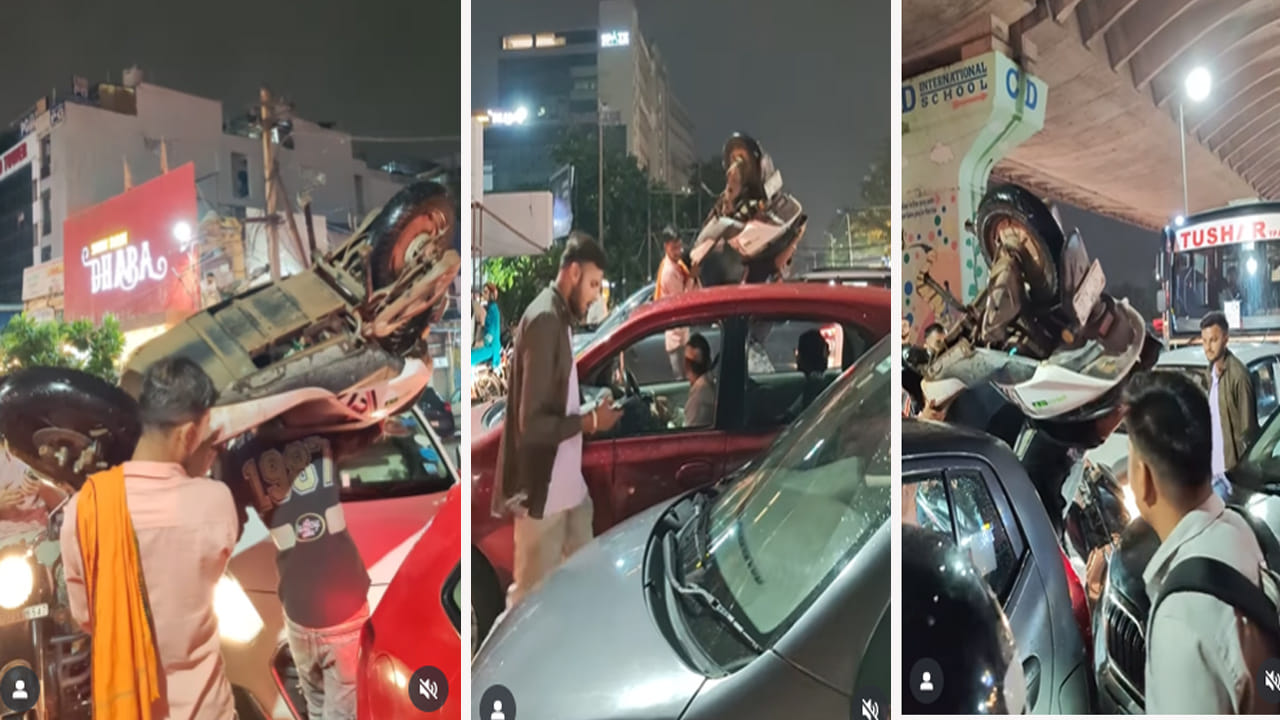 Viral Video: బాహుబలి బ్రదర్‌లా ఉన్నాడే.! ట్రాఫిక్ జామ్‌లో భుజాన్న బండితో.. వీడియో చూస్తే