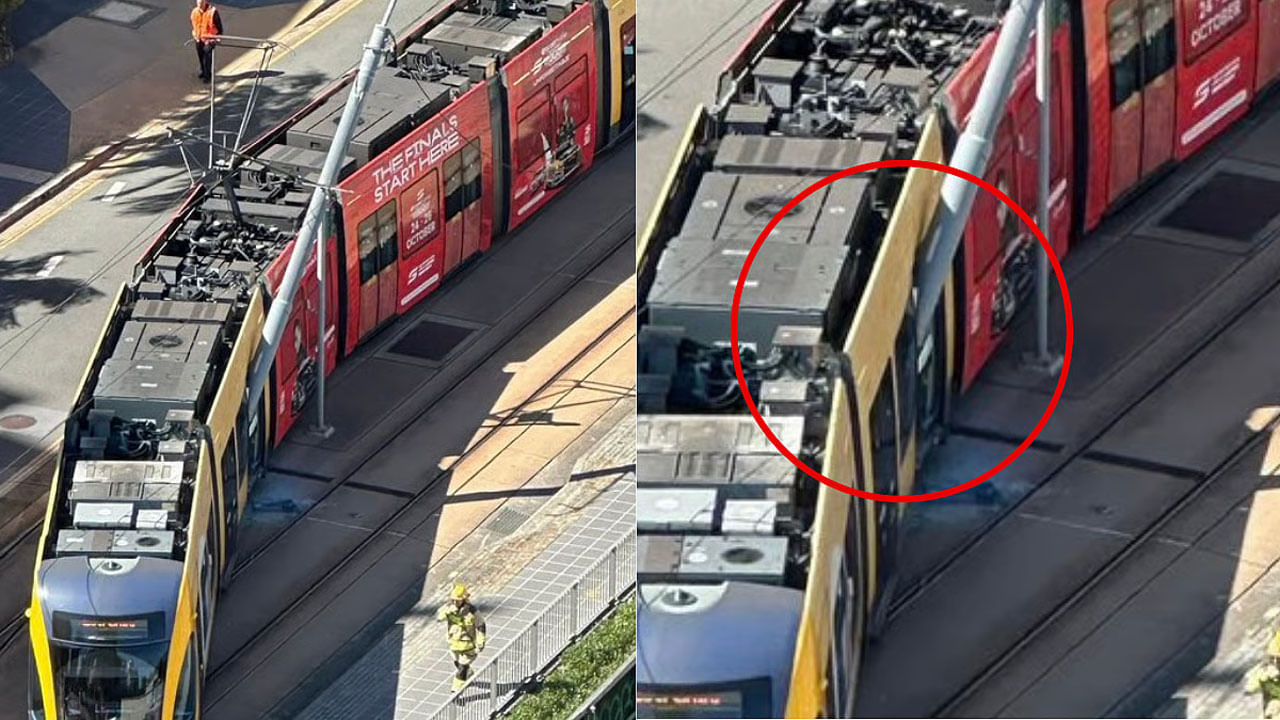 Viral Video: విదేశాల్లో రోడ్ల మీద రైళ్లు ఇలా పట్టాలు తప్పుతాయా?... క్వీన్స్‌ల్యాండ్‌లో స్తంభాన్ని ఢీకొట్టిన ట్రామ్‌ ట్రైన్‌ వైరల్‌