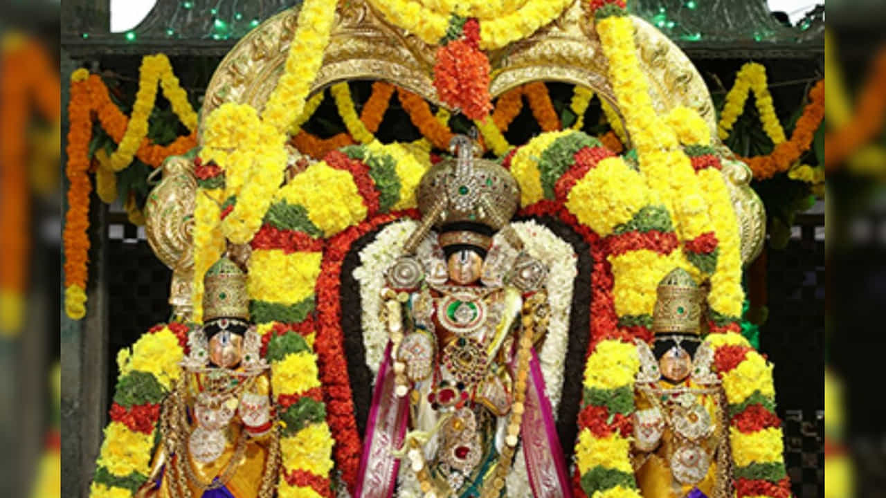 కఠారిసరం హారం: శ్రీవారి బొడ్డున వున్న నందక ఖడ్గానికి అలంకరించే దండను కఠారిసరం హారం అంటారు. ఈ దండ రెండు మూరల పొడవు ఉంటుంది.