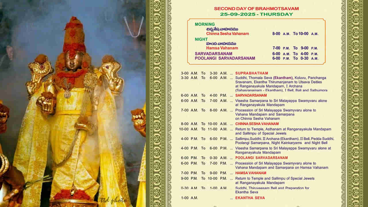 TTD Brahmotsavam: వైభవంగా తిరుమల శ్రీవారి బ్రహ్మోత్సవాలు.. రెండో రోజు వాహన సేవలు