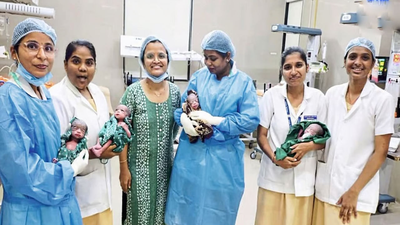 Viral News: ఒకే కాన్పులో నలుగురు చిన్నారులు జననం.. తల్లి పిల్లలు క్షేమం..