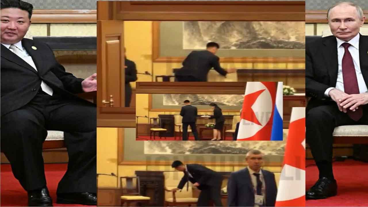 పుతిన్తో చర్చల తర్వాత కిమ్ సహాయకులు మీటింగ్ హాల్లో చేసిన పనికి అంతా షాక్!