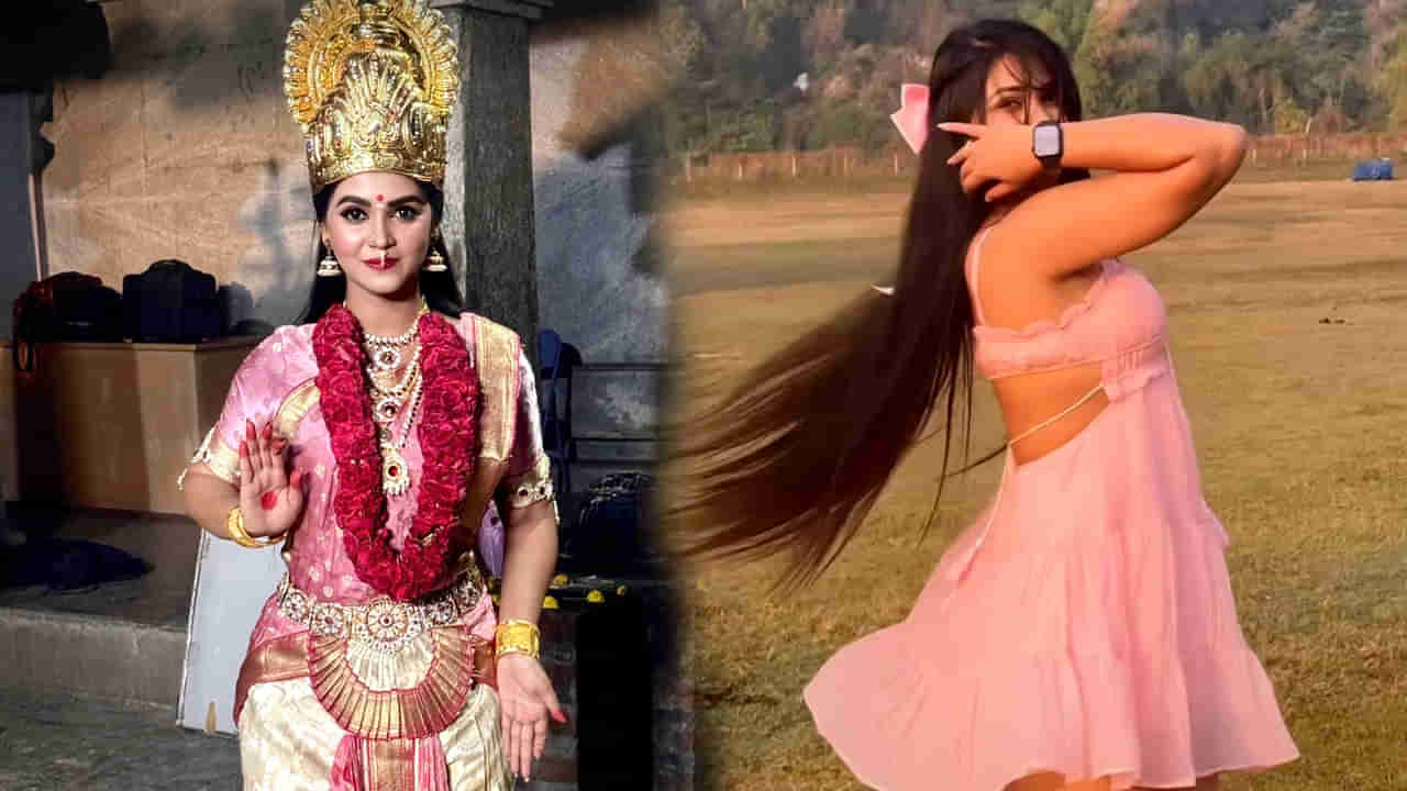 అమ్మవారి గెటప్లో అందాల భామ..! ఈ సీరియల్ బ్యూటీ ఎవరో కనిపెట్టండి చూద్దాం.!!