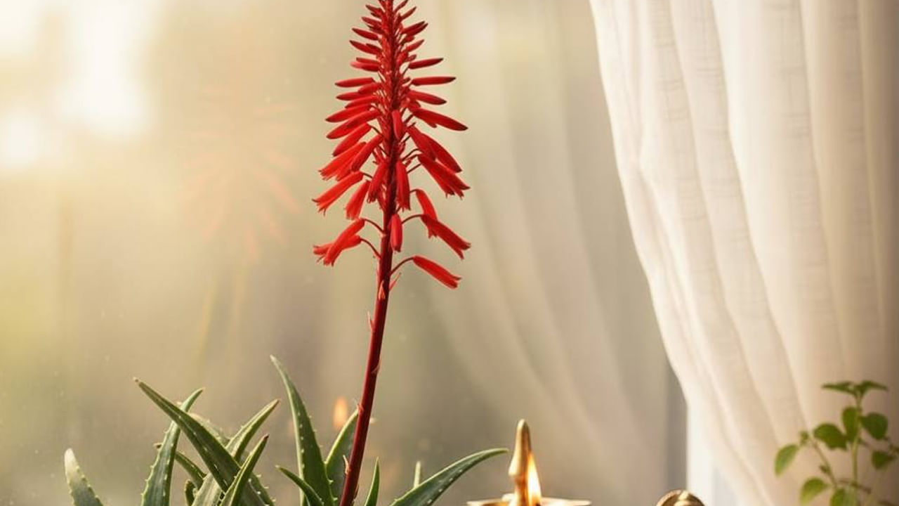 కలబంద మొక్క ఇంట్లో వికసిస్తే ఆ ఇంటికి అదృష్టం కలిసి వస్తుందని చెబుతున్నారు పండితులు. కలబంద పువ్వును శుభ సంకేతంగా భావిస్తారు. అందువలన ఎవరి ఇంట్లోనైతే ఈ మొక్క  ఉంటుందో, ముఖ్యంగా ఇది వికసిస్తుందో, వారికి సకల సౌభాగ్యాలు కలగడమే కాకుండా, ఆ ఇంట సిరి సంపదలు వెల్లి వెరుస్తాయంట.