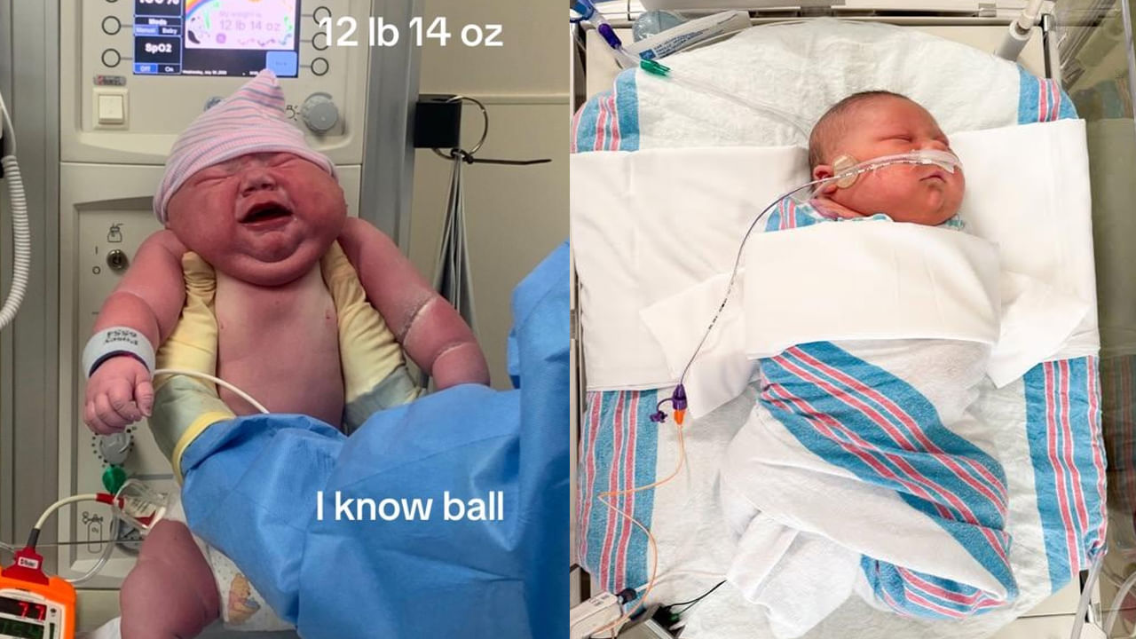 Baby Weighing 12lbs 14oz