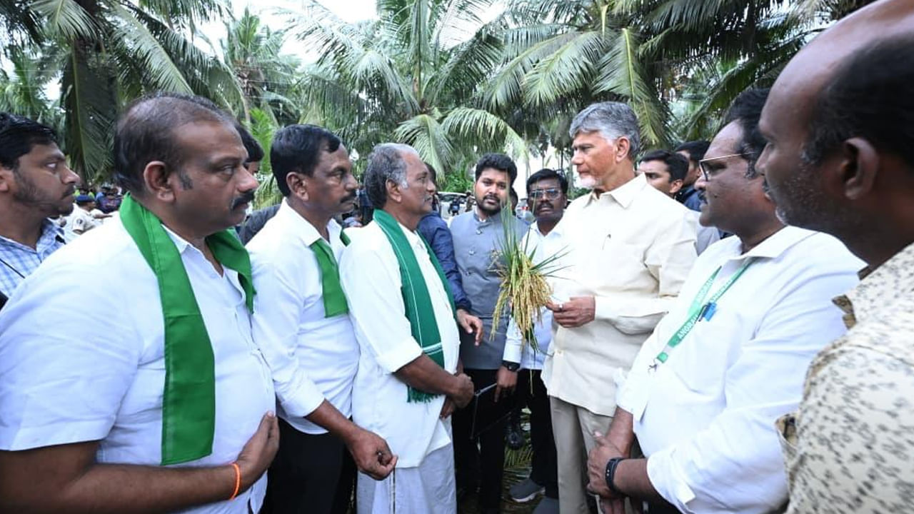 కొనసీమ జిల్లాల్లోని అరగట్లపాలెం, బెండమూరులంక గ్రామాల్లో నీట మునిగిన పంట పొలాలను సీఎం చంద్రబాబు పరిశీలించి రైతులతో మాట్లాడారు. నష్టపోయిన ప్రతి రైతును ప్రభుత్వం ఆదుకుంటుందని భరోసా ఇచ్చారు. 25 కేజీల బియ్యం, ఒక్కో కుటుంబానికి రూ.3 వేల చొప్పున సాయం అందించారు.