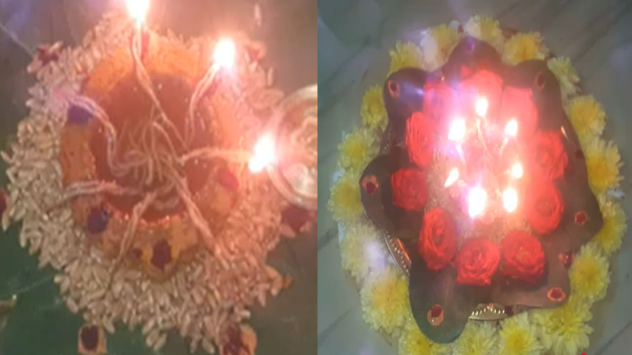 ఐశ్వర్యం కోసం: దీపావళి రోజు సాయంత్రం గోధుమ దీపం పెట్టడం వలన అఖండ సౌభాగ్యం, ఐశ్వర్యం లభిస్తుందని నమ్మకం. సాయంత్రం ఇంటి  ప్రధాన ద్వారం దగ్గర ఒక పళ్ళెంలో గోధుమలు పోసి.. మట్టి ప్రమిదని ఆ గోధుమల మధ్యలో పెట్టి... నువ్వుల నూనెతో దీపాన్ని వెలిగించాలి. ఈ దీపం ఎంత సేపు వెలిగితే.. అంత మంచిదని.. ఏడాదంతా డబ్బుకు లోటు అన్న మాటే ఉందని విశ్వాసం. ఇలా వెలిగించిన దీపం కొండ ఎక్కిన తర్వాత ఆ గోధుమలను ఆవుకు ఆహారంగా అందించాలి. ఈ పరిహారంతో లక్ష్మి అనుగ్రహం మీ సొంతం. 
