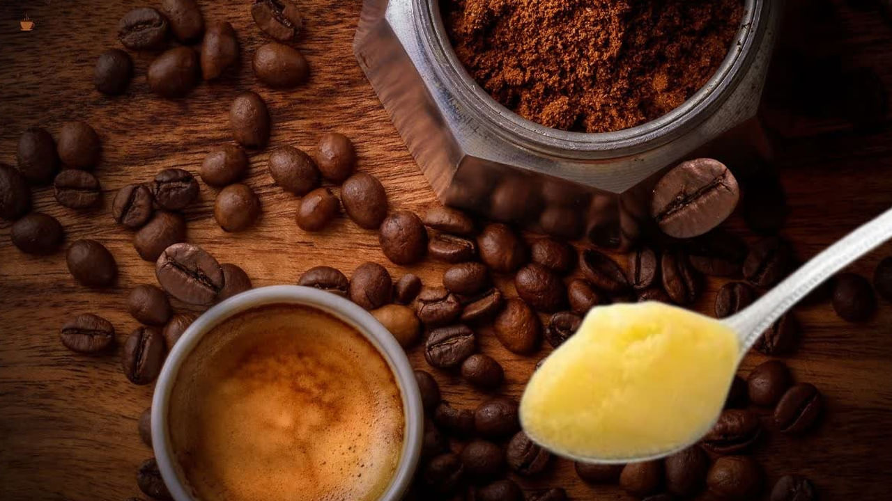 కాఫీలో నెయ్యి కలుపుకుని తాగడం వల్ల జ్ఞాపకశక్తి, దృష్టి శక్తిని పెంచుతుంది. నెయ్యి భారతీయుల ఆహారంలో ప్రధాన భాగం. చిన్న పిల్లల నుండి వృద్దుల వరకు ప్రతి ఒక్కరూ నెయ్యిని ఆహారంలో తీసుకుంటారు. నెయ్యిలో ఆరోగ్యకరమైన కొవ్వులు ఉంటాయి. నెయ్యిలో ఉండే కొవ్వు ఆమ్లాలు జీర్ణక్రియను ఉత్తేజపరిచేందుకు సహాయపడతాయి. నెయ్యి కాఫీలో యాంటీ ఆక్సిడెంట్లు పుష్కలంగా ఉంటాయి. ఇవి కణాలను ఆరోగ్యంగా మార్చుతాయి.